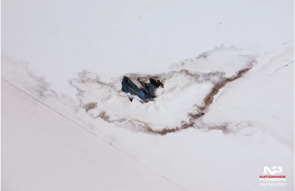 A hole in the ceiling.